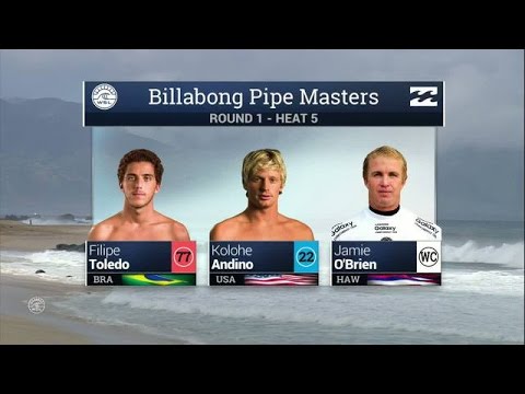 Toledo vs Andino vs O'Brien - Round One, Heat 5 - 2015 Billabong Pipe Masters