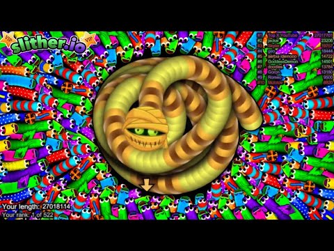 Slither.io A.I. New Epic Skin Slitherio Best Gameplay - Mummy Skin - Slither.io Vip - World Record