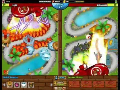 BTD Battles - Defending with random towers E15 Kinda epic game #1