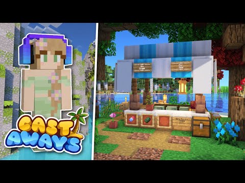 SparkleEgg - I Opened a Cute ICE CREAM Stand in Castaways SMP (+ we got a boat?!) Modded Minecraft | Ep 6