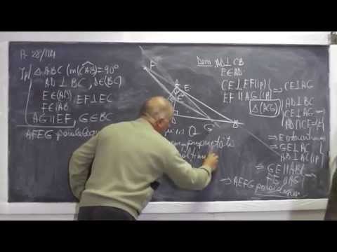 2/2 Lectia 625 - Tehnici de coliniaritate Concurenta liniilor importante in triunghi - Tema Clasa 7