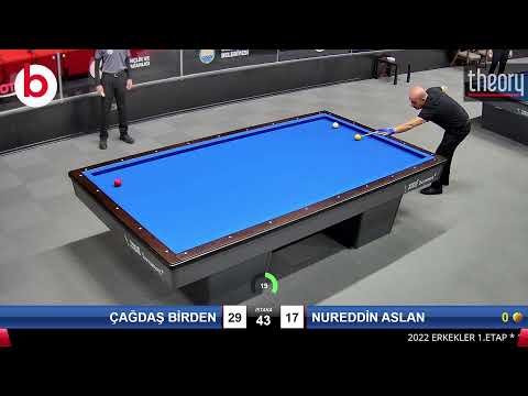 ÇAĞDAŞ BİRDEN & NUREDDİN ASLAN Bilardo Maçı - 2022 ERKEKLER 1.ETAP-1.TUR