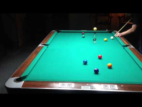 9 ball carom off beer bottle