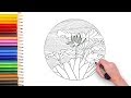 Drawing Lotus Flower - Outline demo for the line drawing lotus flower and Chinese Gongbi basics