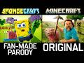 MINECRAFT MOVIE And SPONGEBOB Parody Side By Side Comparison