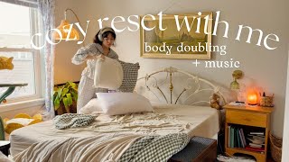 reset with me | body doubling, deep clean home + cute music, getting reset for New Year⭐️