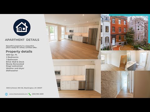 FOR RENT: Luxury Apartment Tour in Georgetown - 3032 Q Street, NW #6, Washington, DC 20007