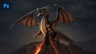 Create an Epic Dragon Scene in Photoshop - Fantasy Photo Manipulation Tutorial
