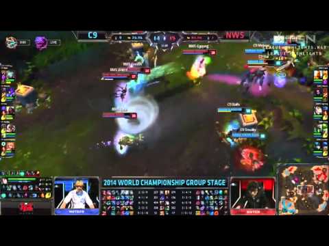 Worlds 2014 Final Teamfight from C9 vs NaJin