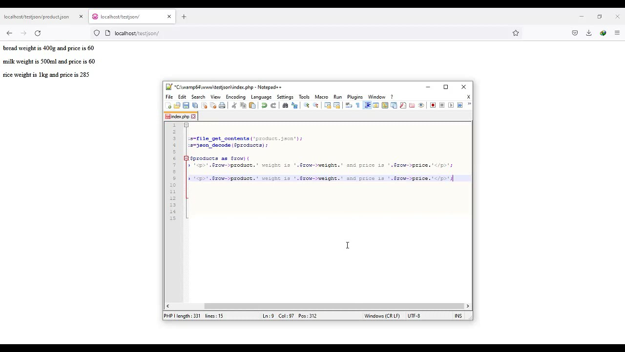 JSON PHP loop through and display JSON data