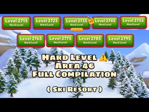 Hard Level Royal Match Area 46 Full Compilation | Ski Resort All Level #royalmatch