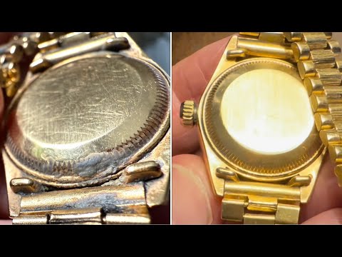 Restoring a Gold Rolex back to its former glory in just a few minutes