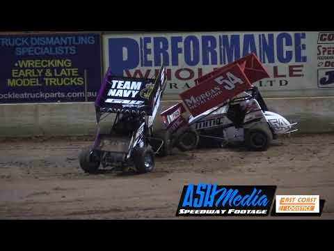 Sprintcars: Peter Lack Crash - Archerfield Speedway