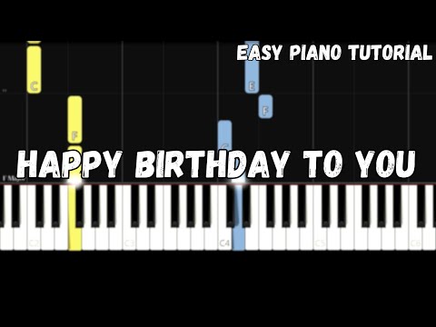 Happy Birthday To You (Easy Piano Tutorial)