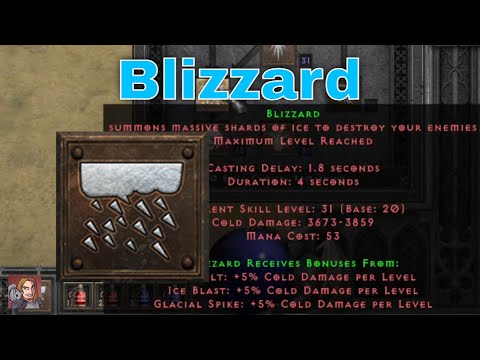 D2R Skills & Abilities - Blizzard (Sorceress Cold Spells)