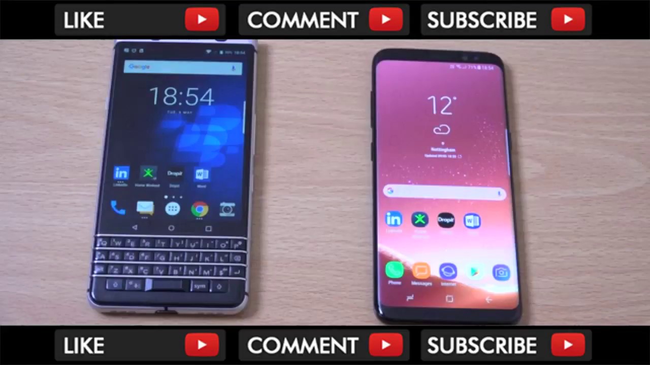 Blackberry KEYone vs Samsung Galaxy S8 Speed Test