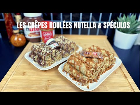 LES CRÊPES ROULÉES NUTELLA & SPÉCULOS RECETTE GARANTIE SANS GRUMEAUX, SIMPLE & 100% RÉUSSITE 🥞