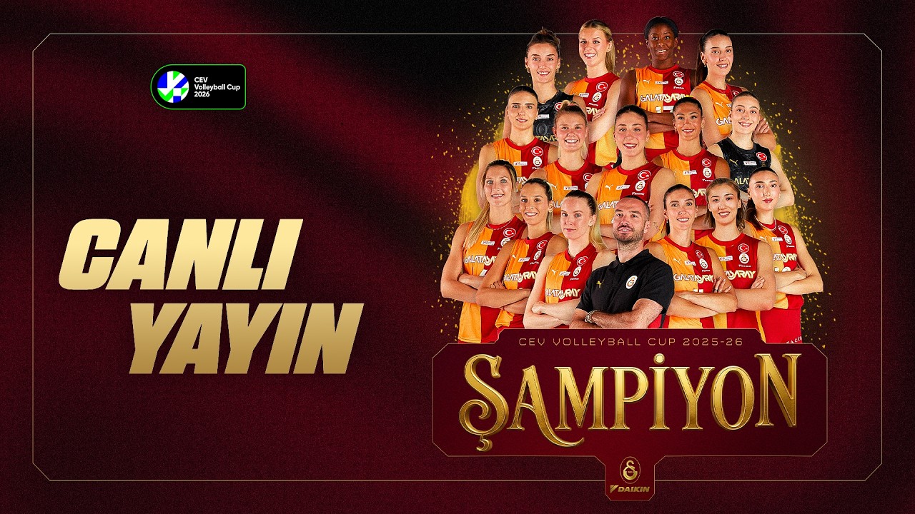 🔴 CEV Cup’ta ŞAMPİYON Galatasaray Daikin 💛❤️
