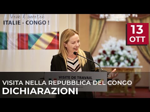Diquiarazões do Presidente Meloni e do Presidente da República do Congo