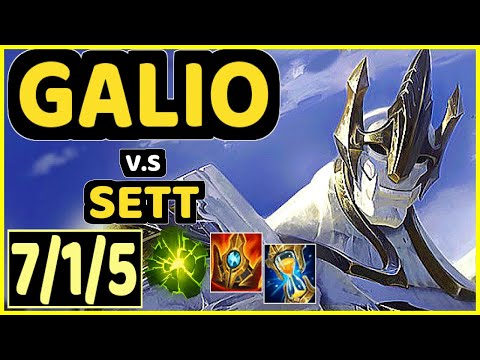GALIO vs SETT - 7/1/5 KDA MID GAMEPLAY - KR Ranked GRANDMASTER