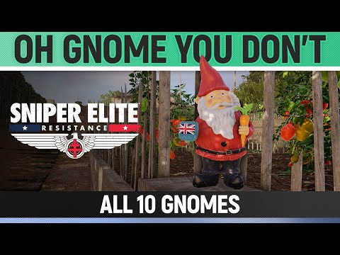 Sniper Elite: Resistance - All 10 Gnome Locations 🏆 Oh Gnome you don't Medal