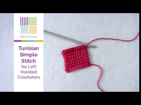 Tunisian Simple Stitch Decrease Tutorial Left Handed