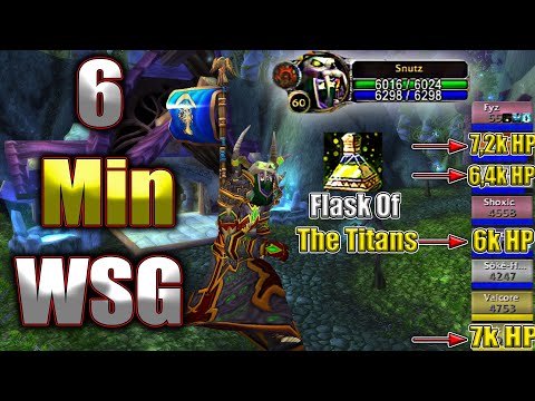 Fully Raid Buffed WSG with Flask of Titans - WoW Classic: Best Moments #4