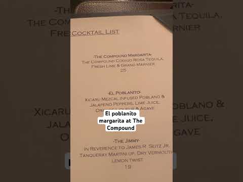 El poblanito mezcal margarita at The Compound in Santa Fe