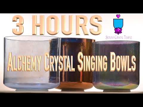3 HOURS Harmonic Alchemy Crystal Singing Bowls | Crystal Tones Sedona