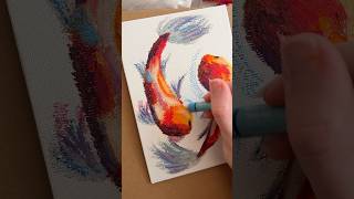 Trying oil pastels! #oilpastel #koifish #drawing #artwork #art #painting #art #oilpasteldrawing #art
