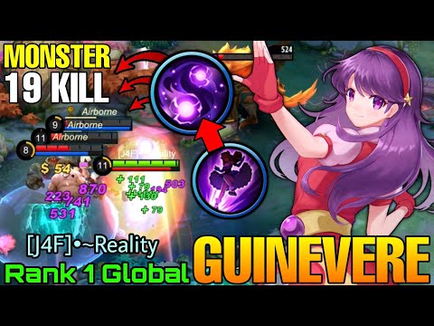 Monster 19 Kills Guinevere Sidelaner! - Top 1 Global Guinevere by [J4F]•~Reality - Mobile Legends