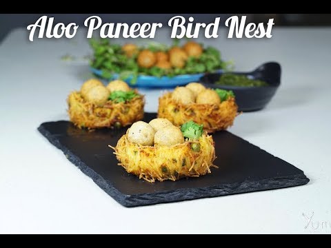 Aloo Paneer Bird Nest | Aloo Paneer Recipe | How to Make Aloo Paneer | Homemade Potato Baskets