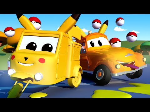 Beba Carrie je PIKACHU - Tomova Lakirnica u Auto Gradu 🎨 Crtani sa kamionima za djecu