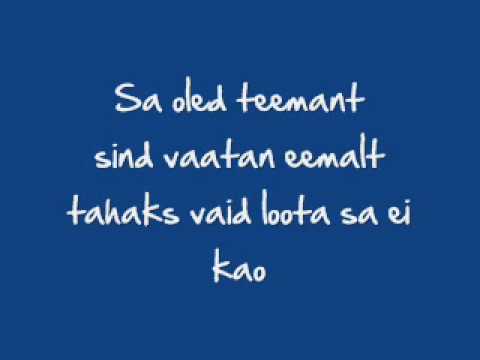 Janne - Teemant (+ right lyrics)