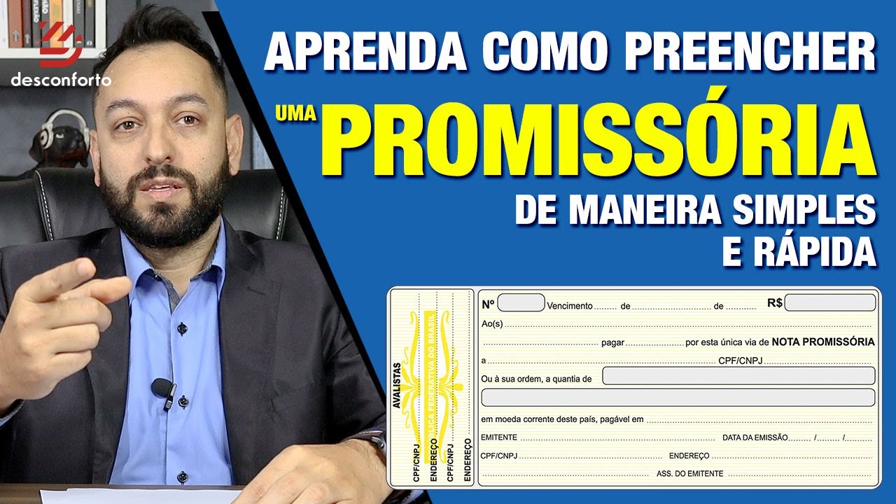 Como Preencher NOTA PROMISSÓRIA SEM ERRAR! | modelo de nota promissória preenchida e completa