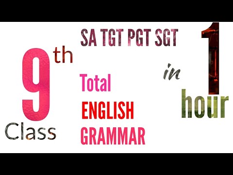 9th Class English Total Grammar in 60 minutes in Telugu I AP DSC 2018 ENGLISH Video