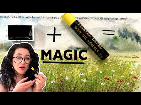 ℨ Best Oil Pastel Secrets to make Watercolour AMAZING!★ Art for beginners #Lightwish Pastel Review