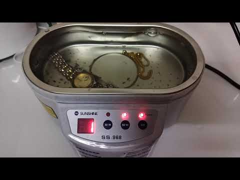 Raw video ultrasonic cleaner in action.