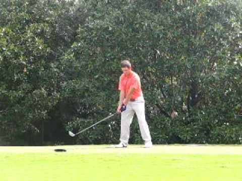 Trent Whitekiller (Oklahoma State) tees off on 7.