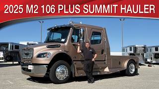 A preview image of the linked video showcasing 2025 Freightliner M2 106 Plus Summit Hauler