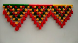 EASY DOOR TORAN FROM WOOLEN || DIY DOOR HANGING TORAN FROM WOOLEN || WOOLEN DOOR HANGING TORAN DIY