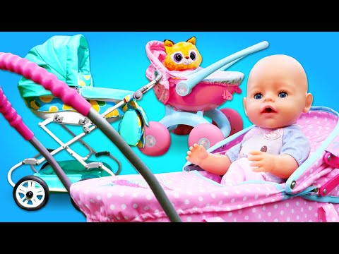 A stroller for baby Annabell doll. Baby Born doll videos for kids. Baby doll strollers.