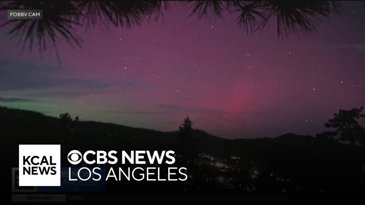 Northern Lights make rare appearance in the skies over Southern California
