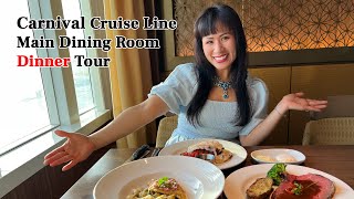 Carnival Cruise Dinner Food Tour & Review @ Main Dining Room (4K)