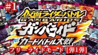 【Nintendo DS】｢仮面ライダーバトル ガンバライド カードバトル大戦｣フリーライドモード [第1弾] #1