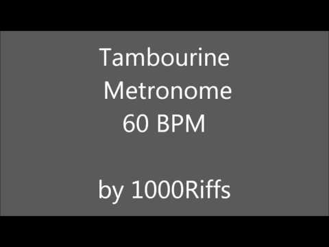 Tambourine Metronome 60 BPM - Beats Per Minute