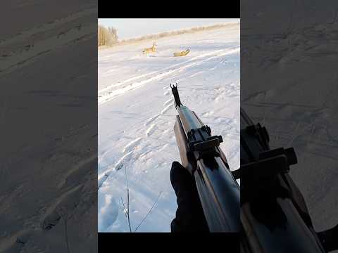 Hunting three deers back to back at snow 🦌#hunting #deer#moose#chasse