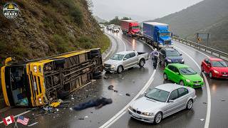 Top 205 Best Brutal Car Crash Moments 2025 – Idiots in Cars Get Instant Karma