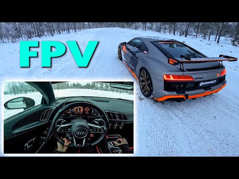 FPV: Audi R8 (800 PS) auf Eistrack | Sophia Calate