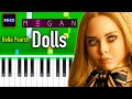 M3GAN Trailer Song - EASY PIANO TUTORIAL - Bella Poarch - Dolls